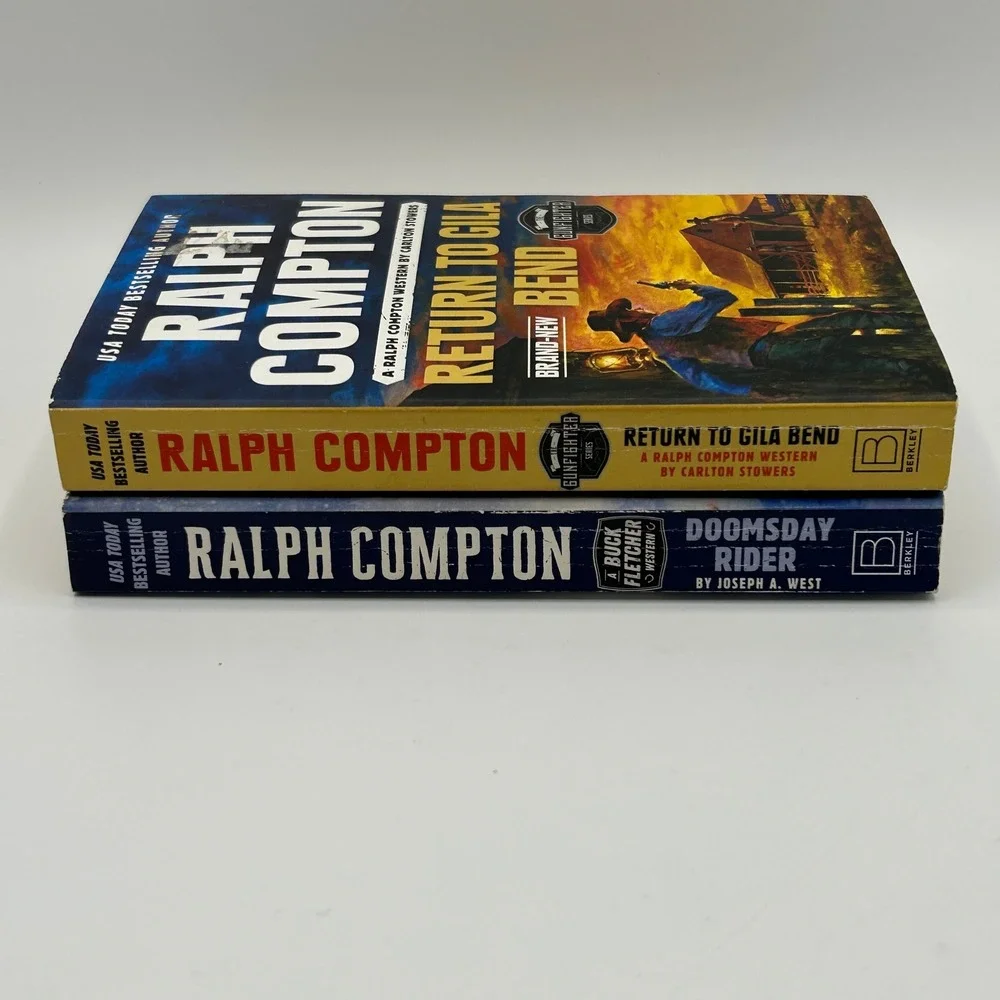 BUNDLE Ralph Compton 2 Western Fiction Book Lot Paperback Cowboy Action Frontier